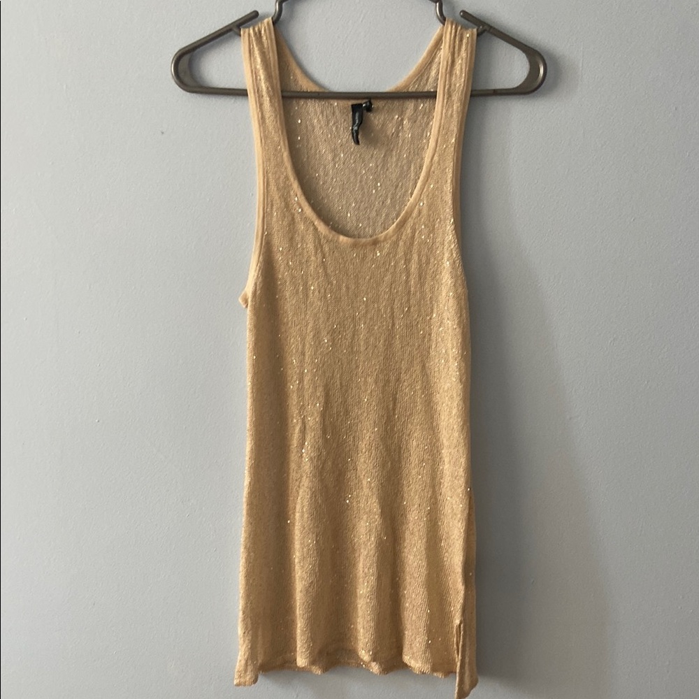 Guess by Marciano Gold Sleeveless Women's Top